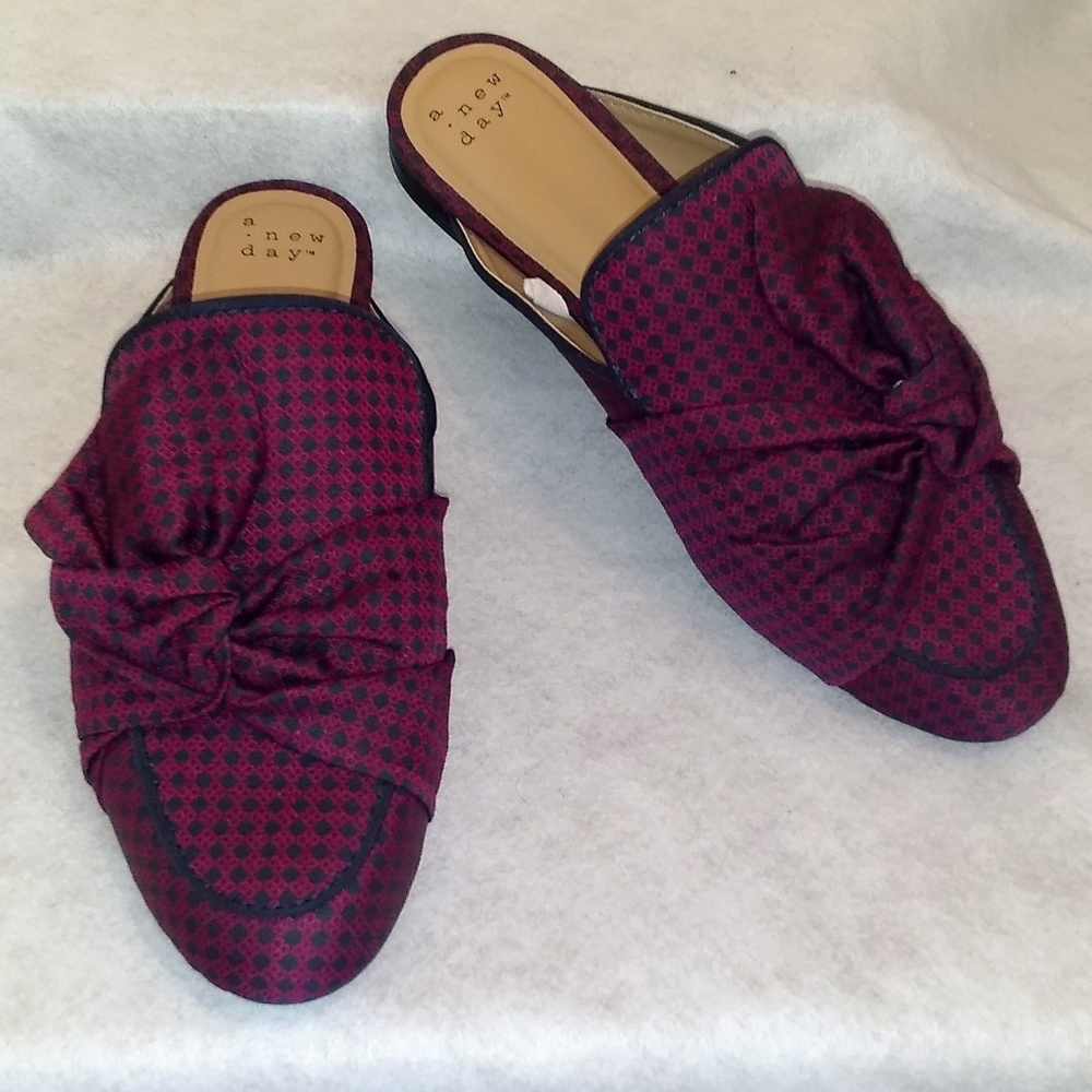 Women's Natalee Bow Backless Mules - A New Day